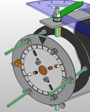De lamp is ook draaibaar om de eigen as Plaatje over draaibaarheid lamp op eigen as